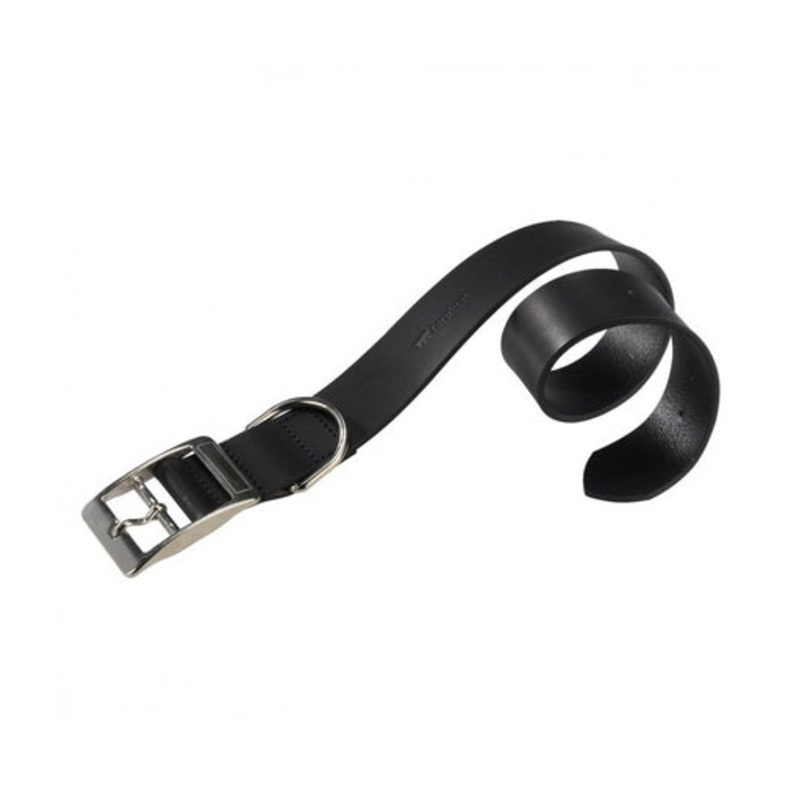 Ferplast Natural C Leather Dog Collar[Color – Black, Dimension – 45-53cm x 25mm]