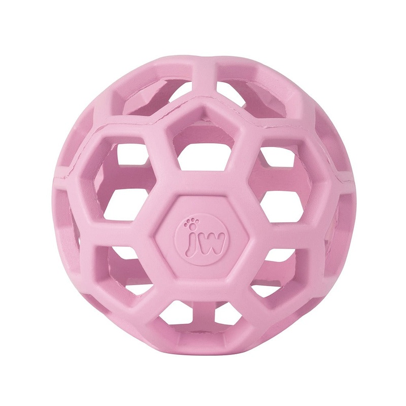 JW PET Hol-ee Roller Dog Toy 4.5″ Medium Pink
