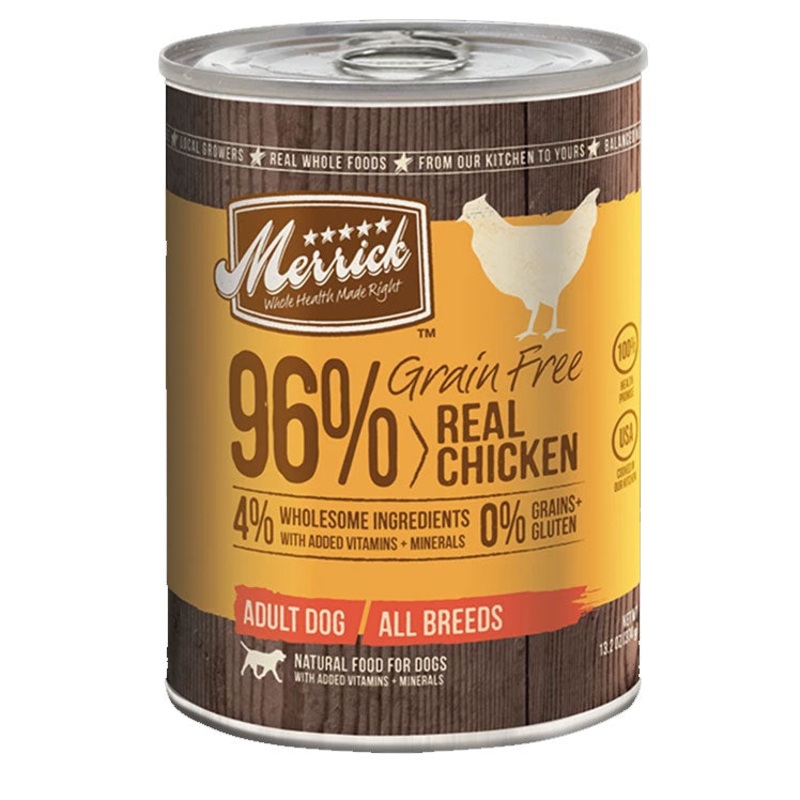 Merrick 96% Chicken Wet Dog Food 12-oz Can