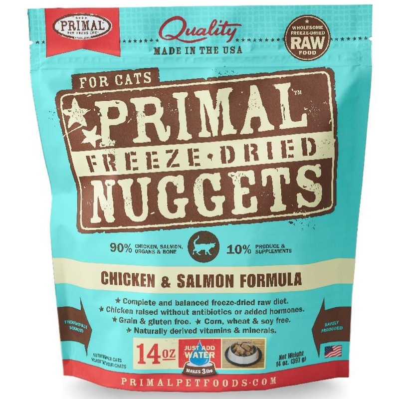 Nuggets Chicken and Salmon Formula Freeze-Dried Raw Grain-Free Cat Food 5.5 oz