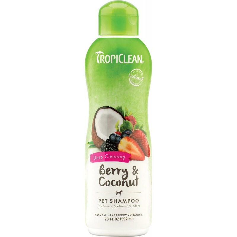 TropiClean Berry & Coconut Deep Cleansing Shampoo for Pets 20 Oz