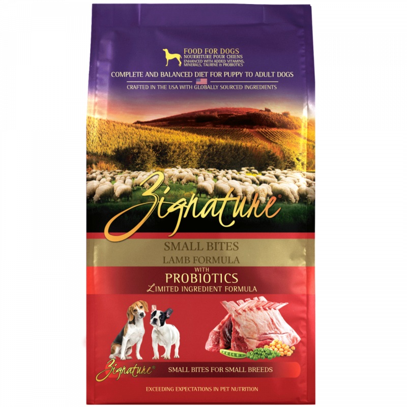 Zignature Small Bites Grain Free Lamb Formula Dry Dog Food