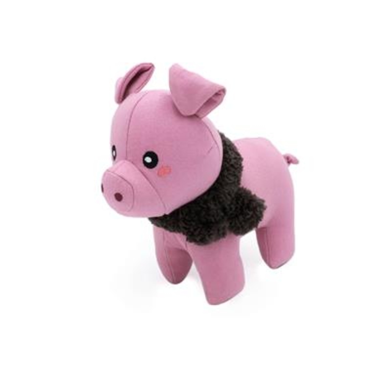 Zippy Paws Plush Dog Toy ecoZippy Cotton Cuddler – Pig