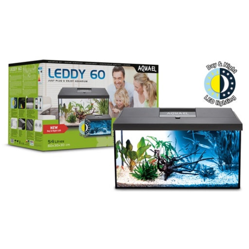 Aquael Aquarium Set Leddy 60 Black Day & Night