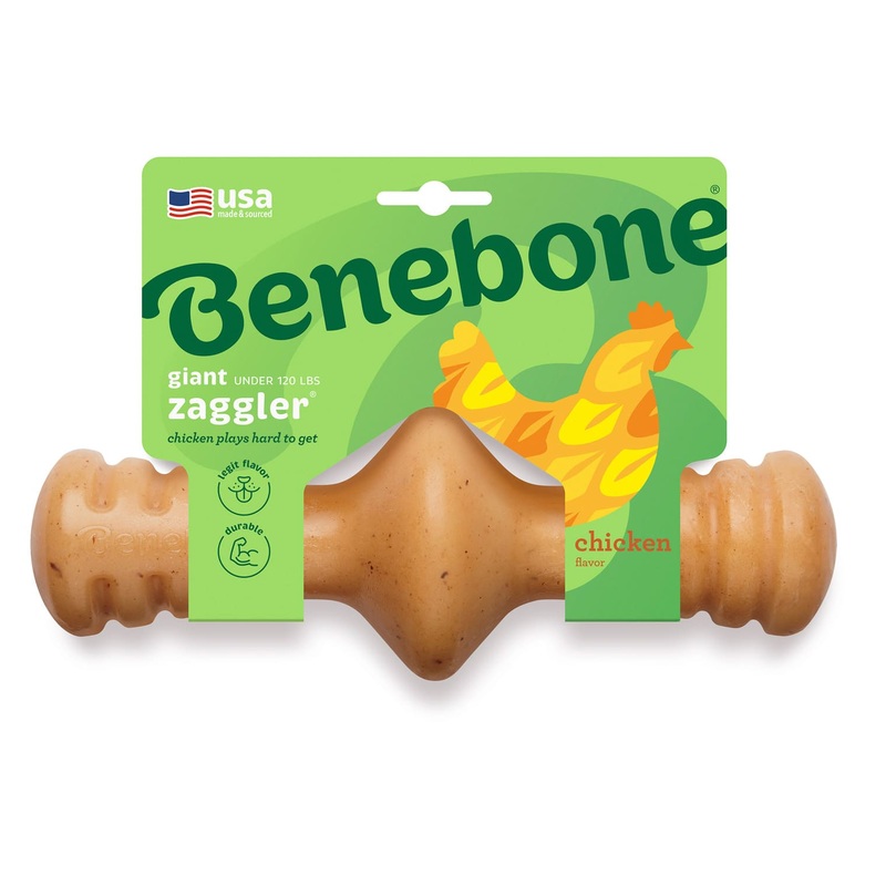 Benebone Zaggler Dog Chew Toy  Chicken – Medium