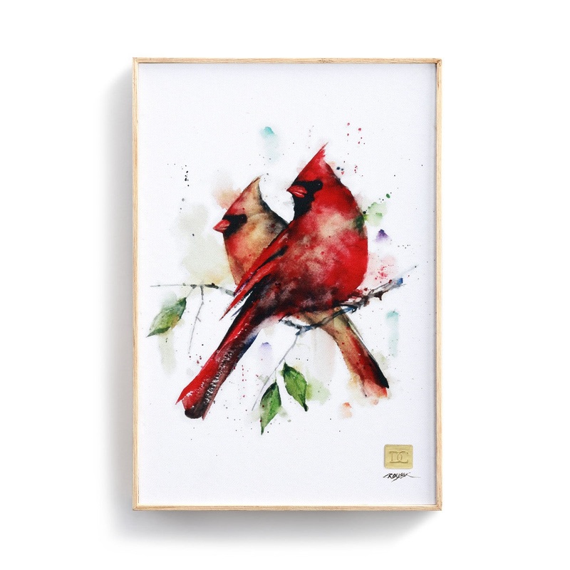 CARDINAL PAIR WALL ART – 12X8