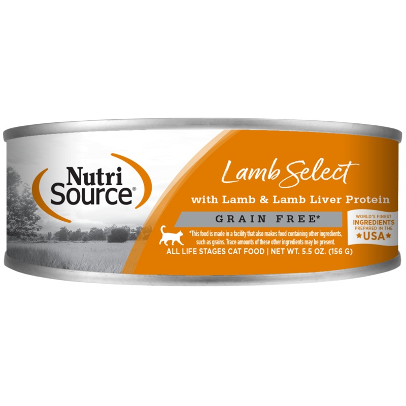 Nutrisource Lamb Select Healthy Grain Free Wet Cat Food – 5.5oz