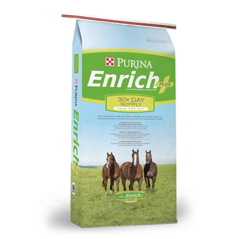 Purina Enrich Plus Ration Balancing Horse Feed 50 lbs