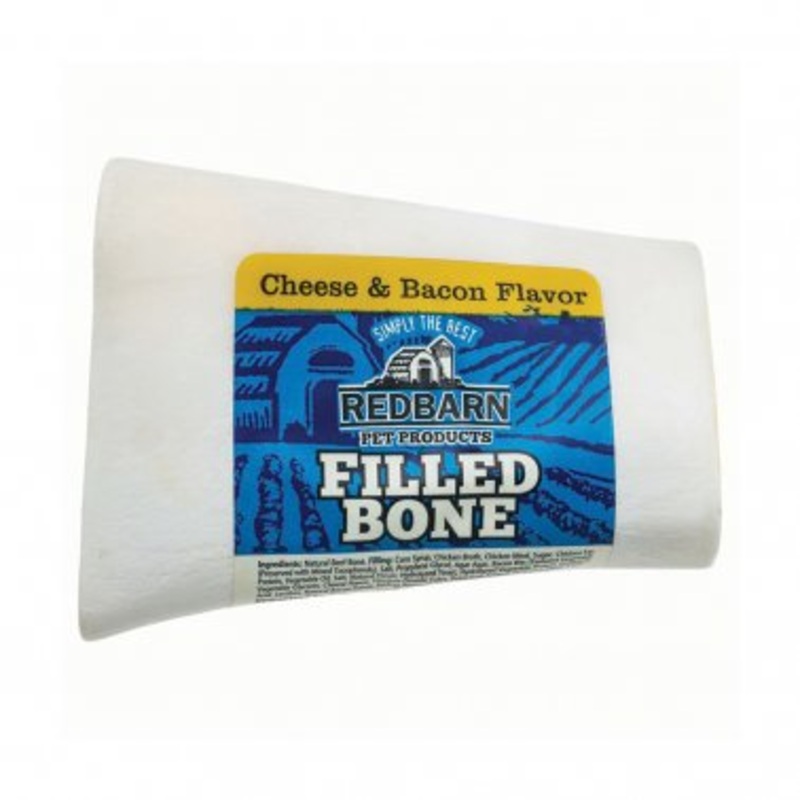 Redbarn Cheese n’ Bacon Filled Bone Chewy Dog Treat Small