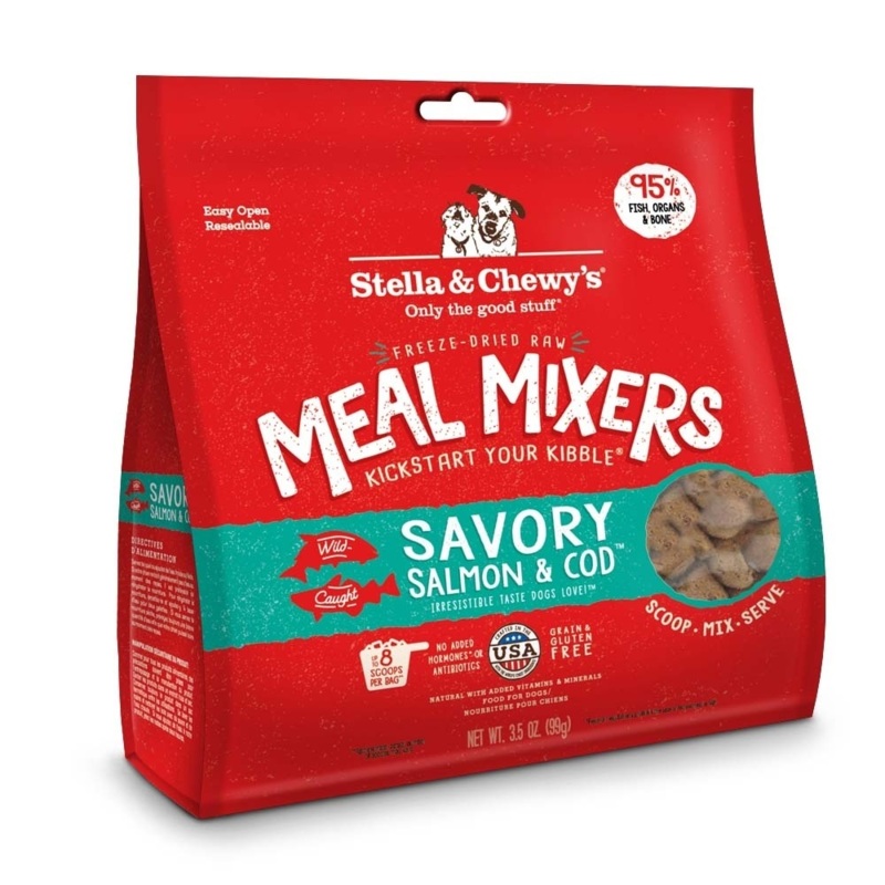 Stella & Chewy’s Freeze Dried Raw Savory Salmon & Cod Meal Mixers Grain Free Dog Food Topper