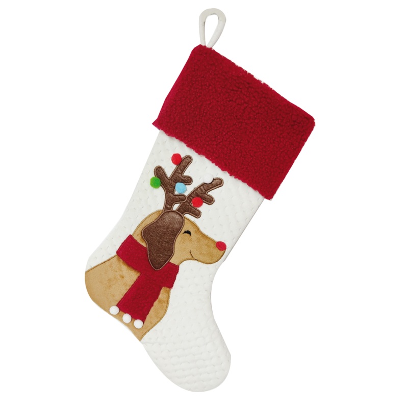 CHRISTMAS SOCK DOG 44 x 28 cm