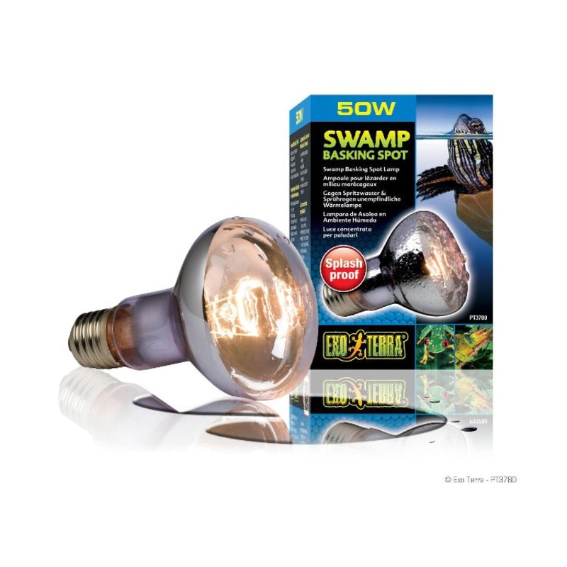 Exo Terra Swamp Basking Spot Lamps – Shatter Resistant Turtle Bulb 50 Watt