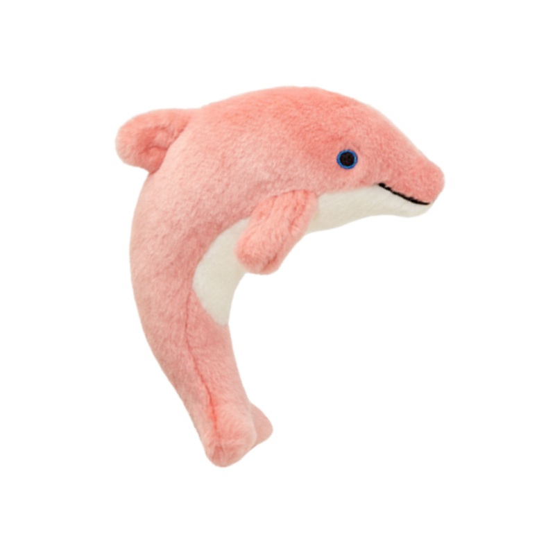 Fluff and Tuff Gisele Mini Pink Dolphin Plush Dog Toy