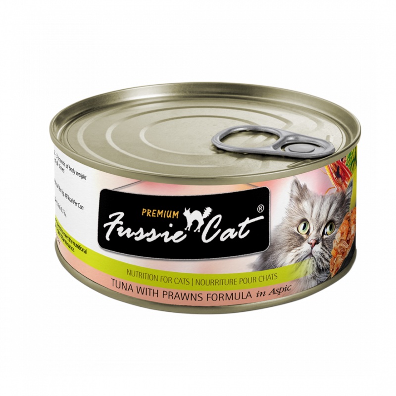 Fussie Cat Premium Tuna with Prawns Formula in Aspic Canned Food