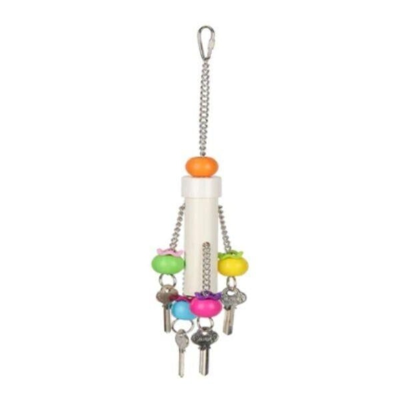 Key Tug  Interactive Hanging Bird Toy for Chewing & Tugging