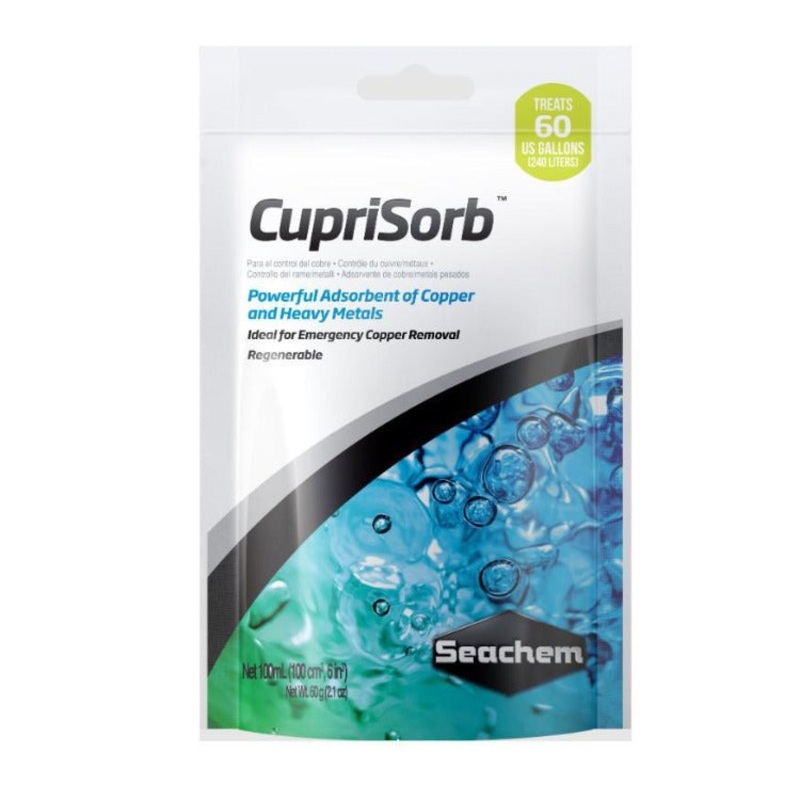 Seachem CupriSorb – Absorbs Copper & Heavy Metals 100 ml (Treats up to 60 Gal)