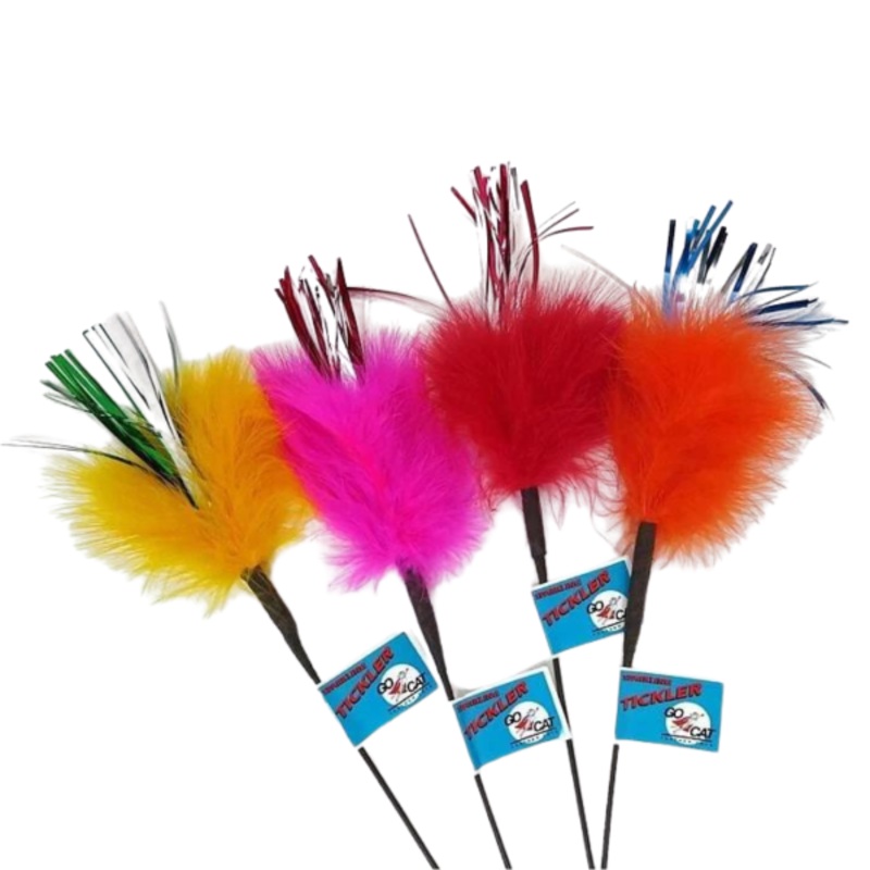 Sparkling Tickler Feather Wand Toy 18-in