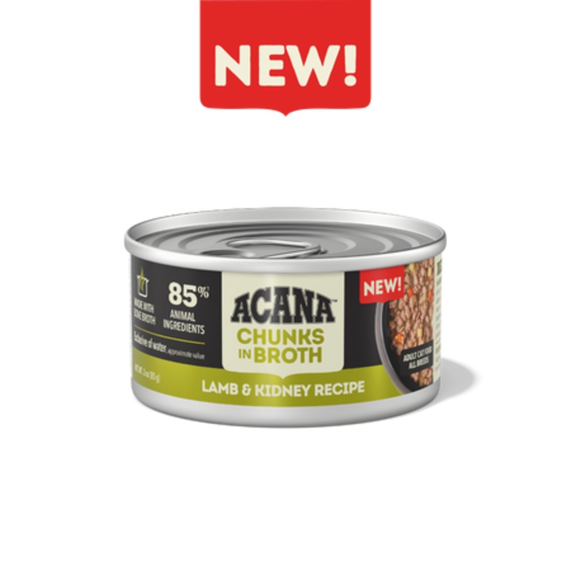ACANA Chunks in Broth Lamb & Kidney Recipe Wet Cat Food 3 oz