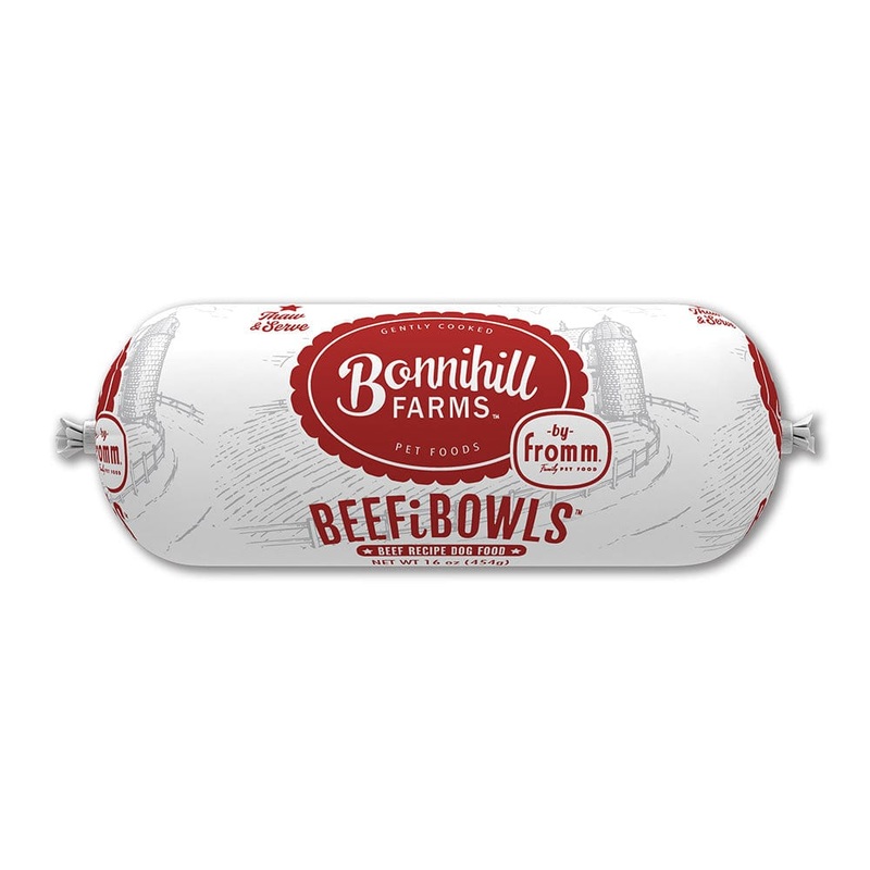 Fromm Bonnihill Farms Gently Cooked BeefiBowls Frozen Dog Food 16 oz chub