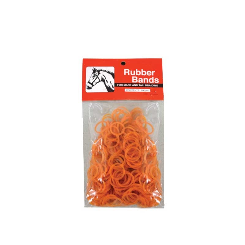Partrade Rubber Braid Bands- 500 Pack Chestnut
