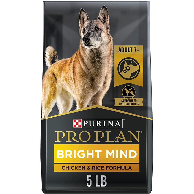 Purina Pro Plan Bright Mind Adult 7+ Dog Food 5 lb Chicken & Rice