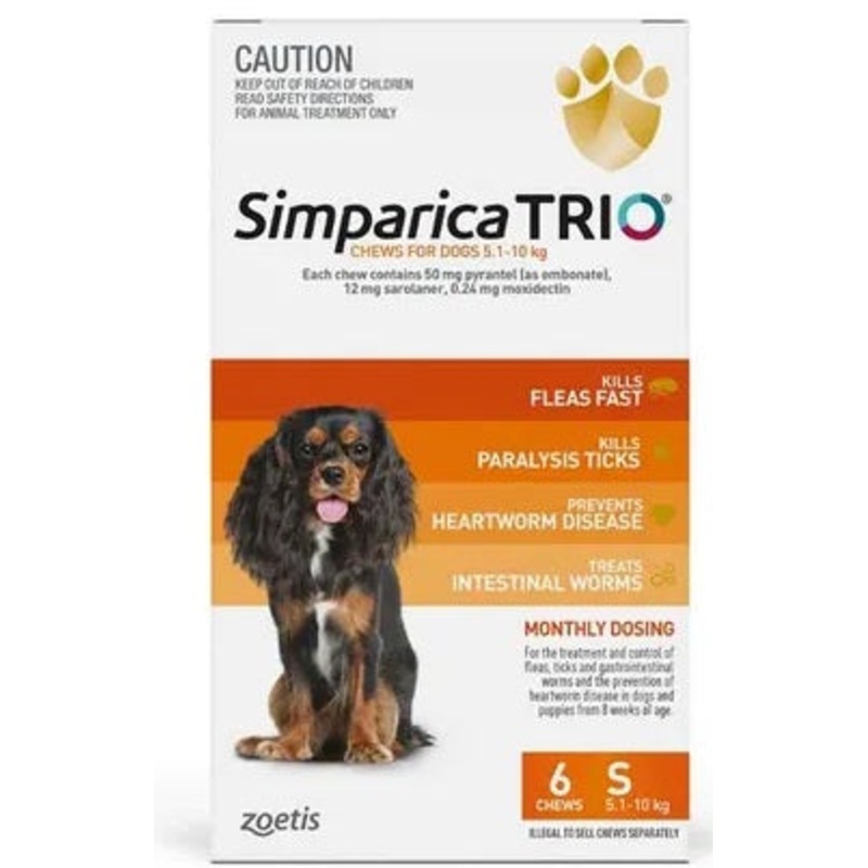 SIMPARICA TRIO DOG 5.1-10KG 3 PACK
