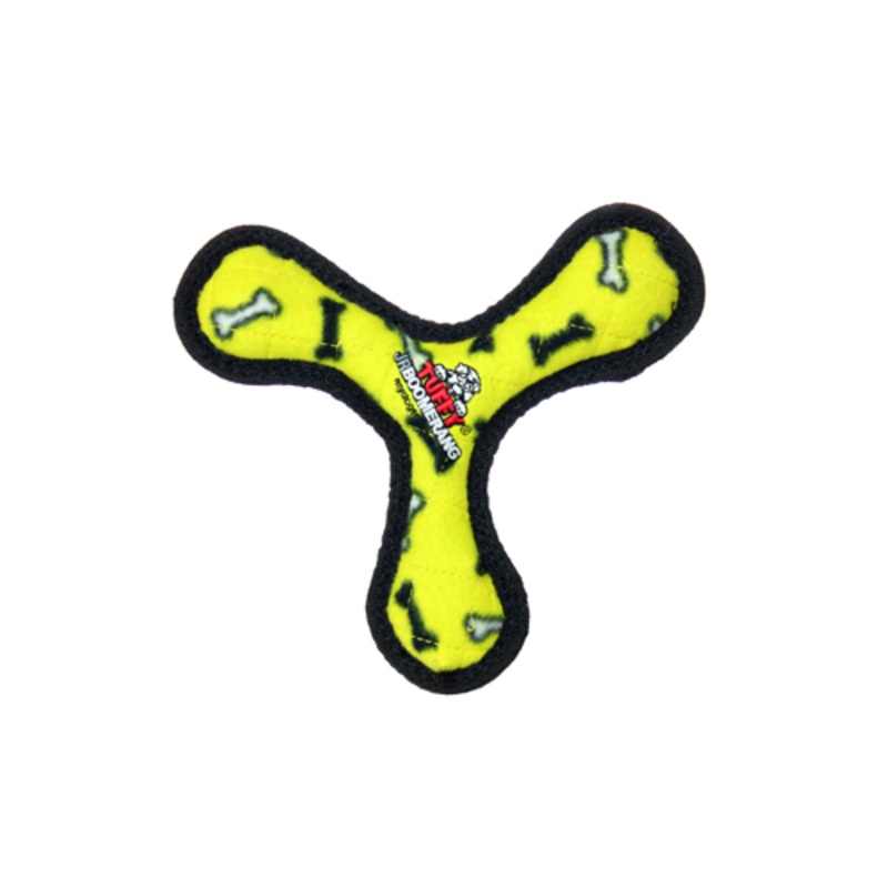 Tuffy Jr. Boomerang Yellow Dog Toy