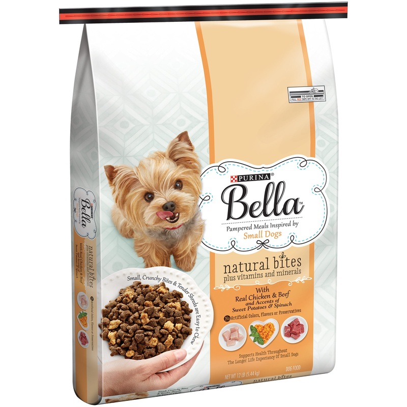 Bella Natural Bites with Real Chicken and Beef and Accents of Sweet Potatoes and Spinach Adult Dry Dog Food