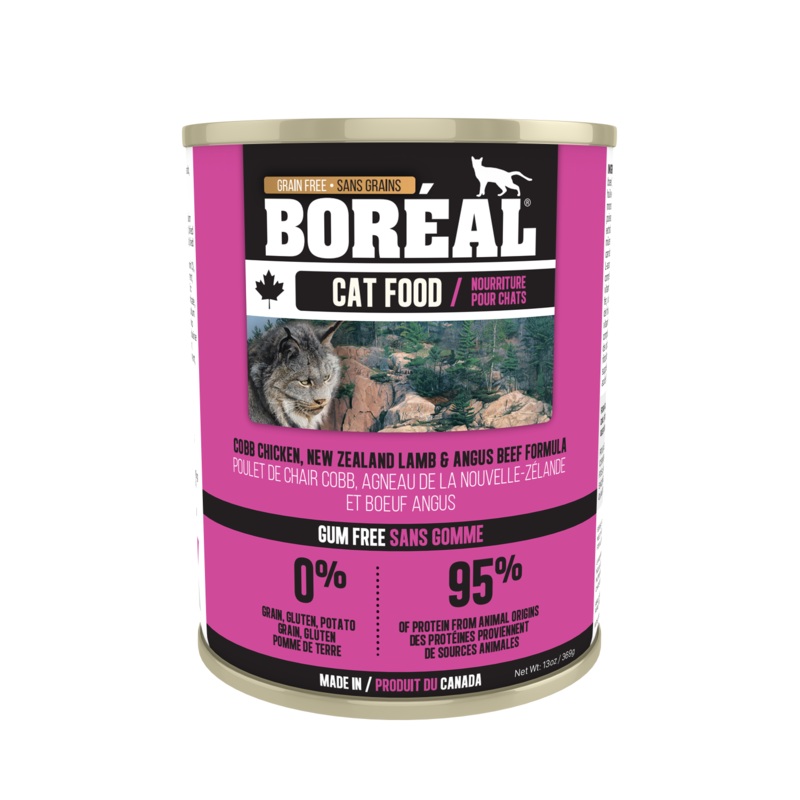 Boreal Cobb Chicken, New Zealand Lamb & Angus Beef Cat Canned Food Single can (369g)