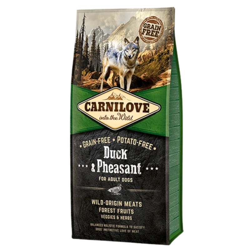 Carnilove Duck & Pheasant Grain Free Dry Dog Food for Adults  Natural High-Protein Recipe 1.5Kg