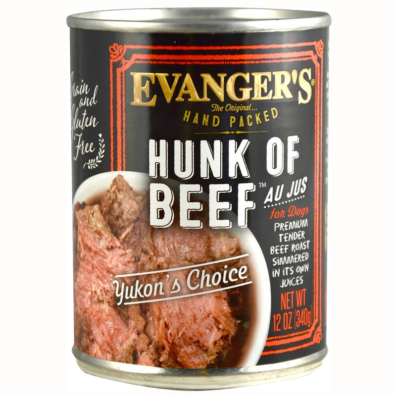 Evangers Hunk Of Beef Dog Food 12-oz case of 12