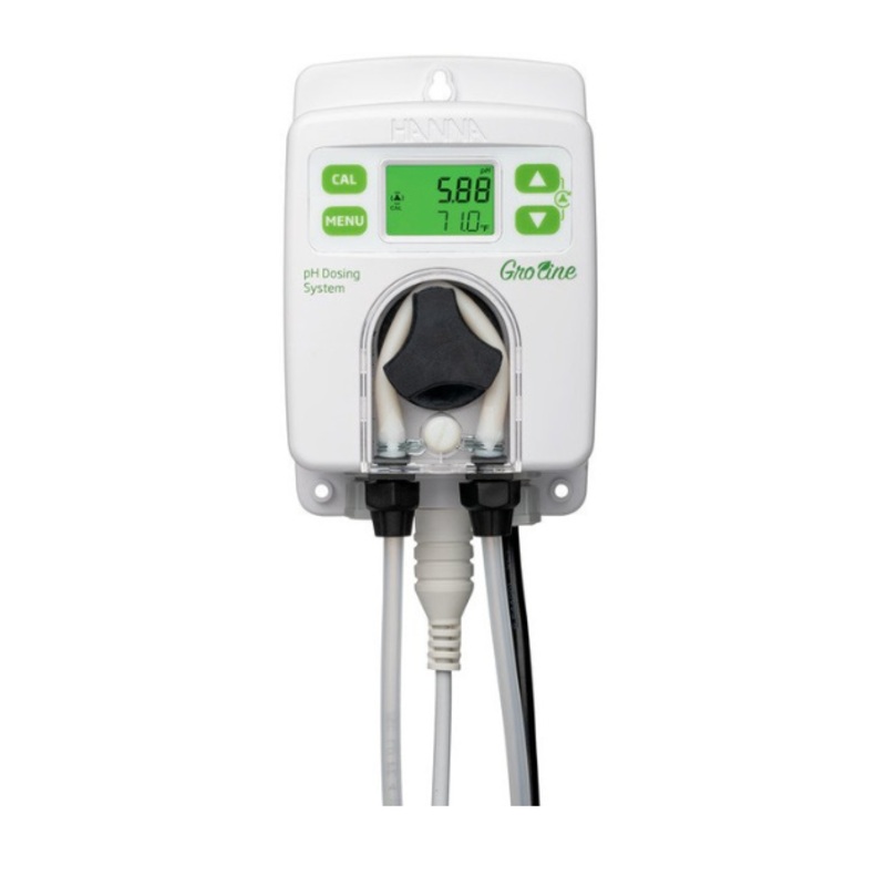 GroLine pH Dosing System HI981412-10: pH Dosing System with pH probe; injection fitting & tubing