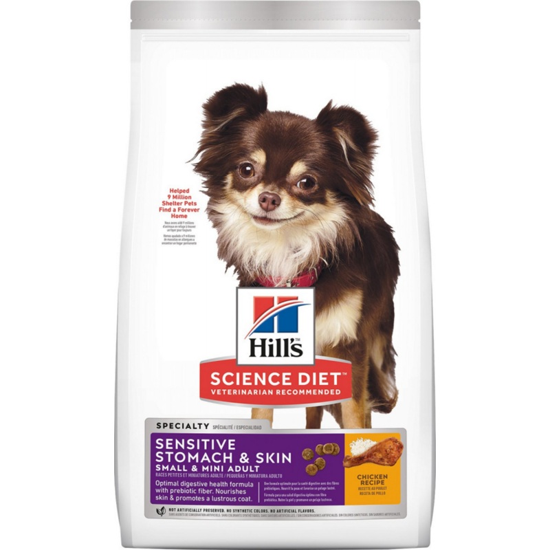 Hill’s Science Diet Adult Sensitive Stomach & Skin Small & Mini Breed Chicken Recipe Dry Dog Food