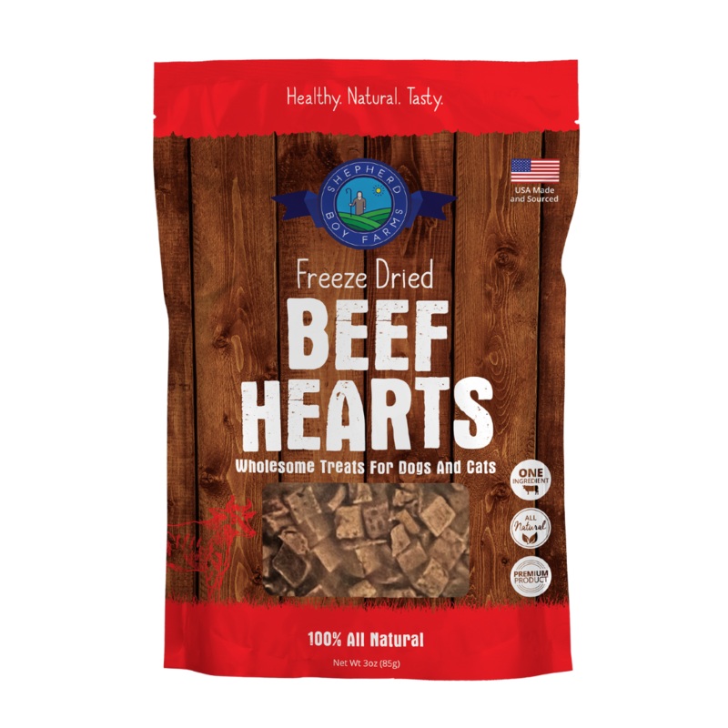 Shepherd Boy Farms Beef Hearts Freeze Dried Treats