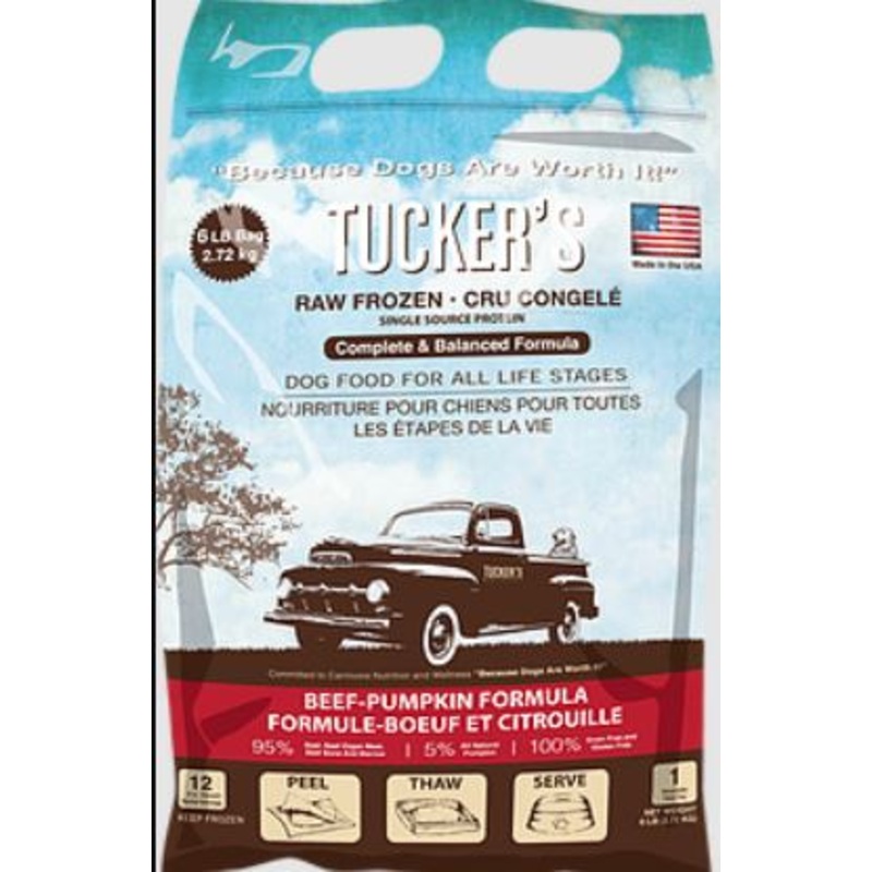 Tucker’s Beef-Pumpkin Complete and Balanced Raw Diets for Dogs 6-lb