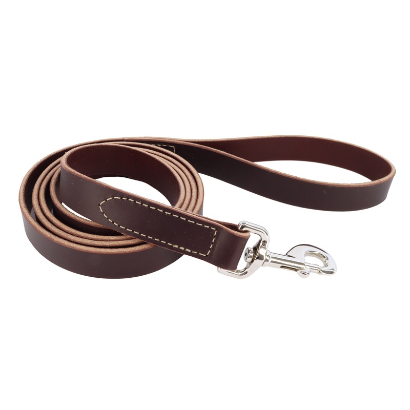 Coastal Circle T Latigo Leather Town Dog Leash 6″ 5/8″