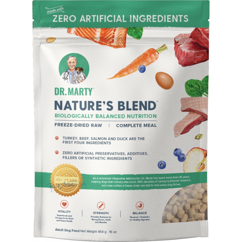 Dr. Marty Nature’s Blend Freeze Dried Raw Dog Food