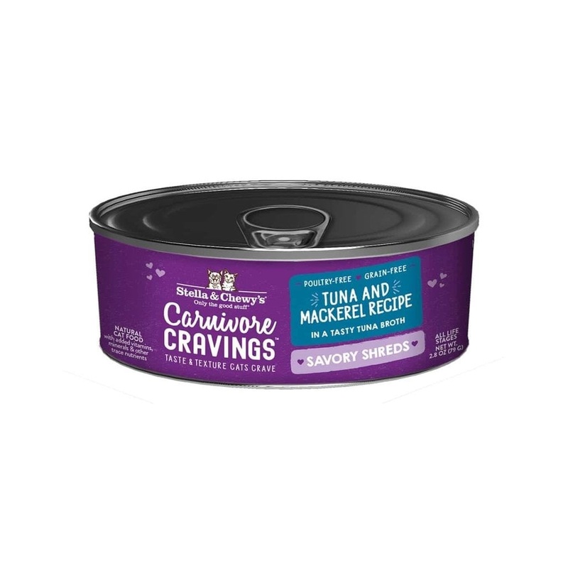 Stella and Chewy’s Wet Cat food Shreds 2.8oz Tuna and Macheral