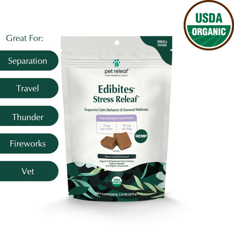 Stress Releaf Hemp Edibites For Small Dogs  Peanut Butter
