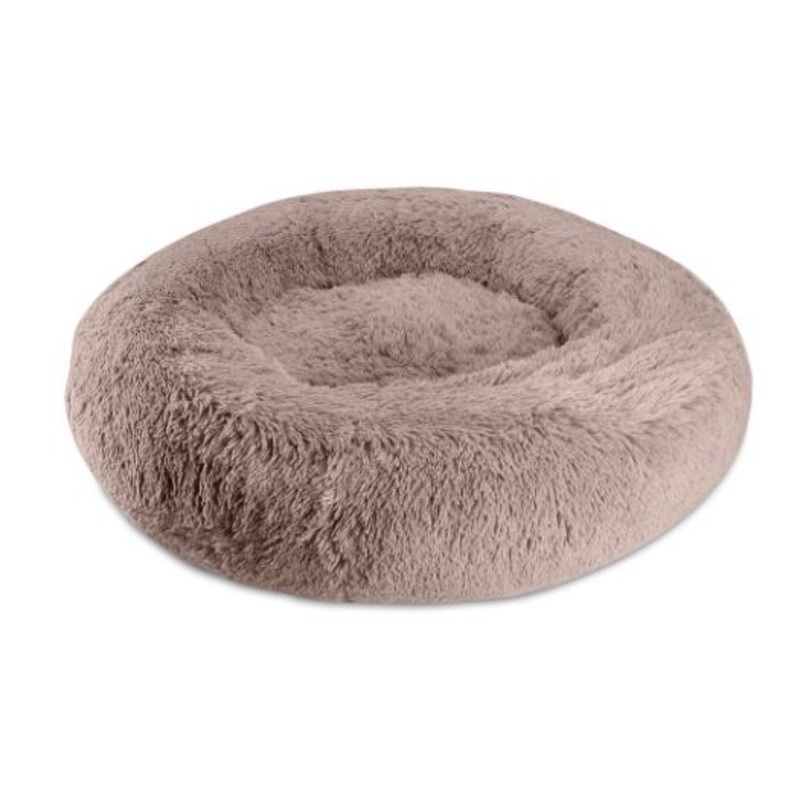 Arlee Pet Products Shaggy Calming Donut Bed Blush Small: 22 x 22 x 9