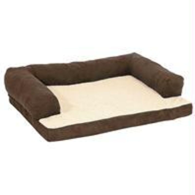 Aspen Pet Bolster Orthopedic Pet Bed Assorted (Brown, Gray) 40 X 30″”