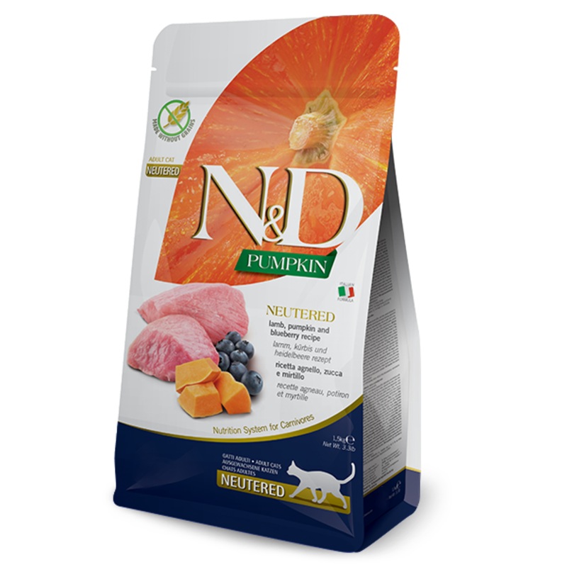 Feline Formula NEUTERED, LAMB, PUMPKIN AND BLUEBERRY ADULT 3.3 lb