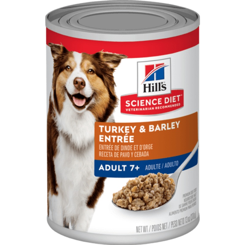 Hill’s Science Diet Adult 7+ Turkey & Barley Entree Canned Dog Food, 13oz