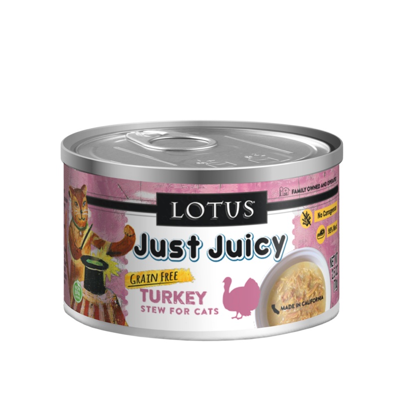 Lotus Grain-Free Just Juicy Turkey Stew 150g Canned Cat Food Individual 150g