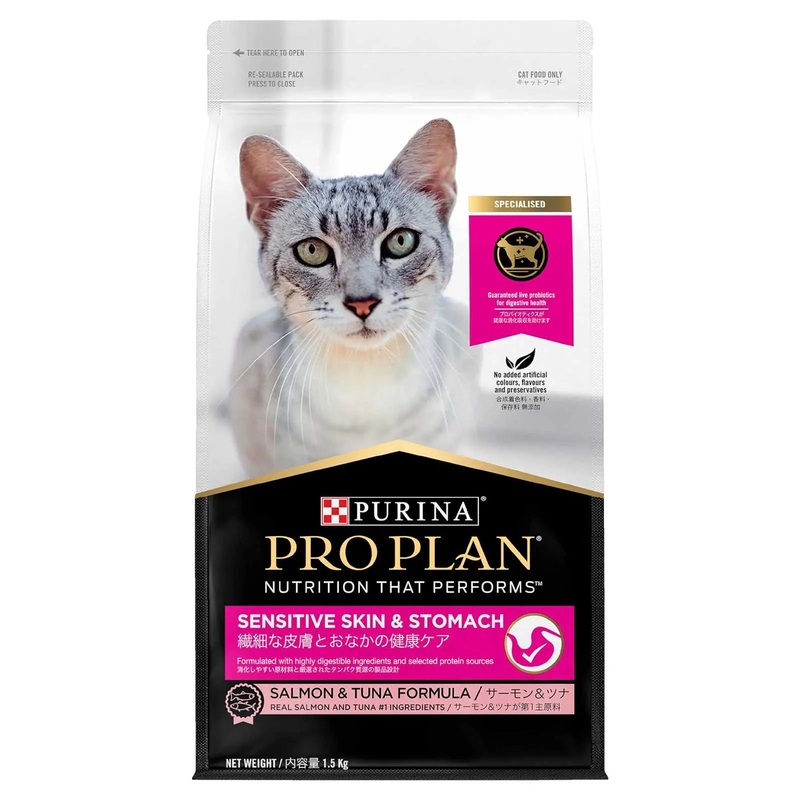 Pro Plan Cat Food Adult Sensitive Skin & Stomach 1.5kg