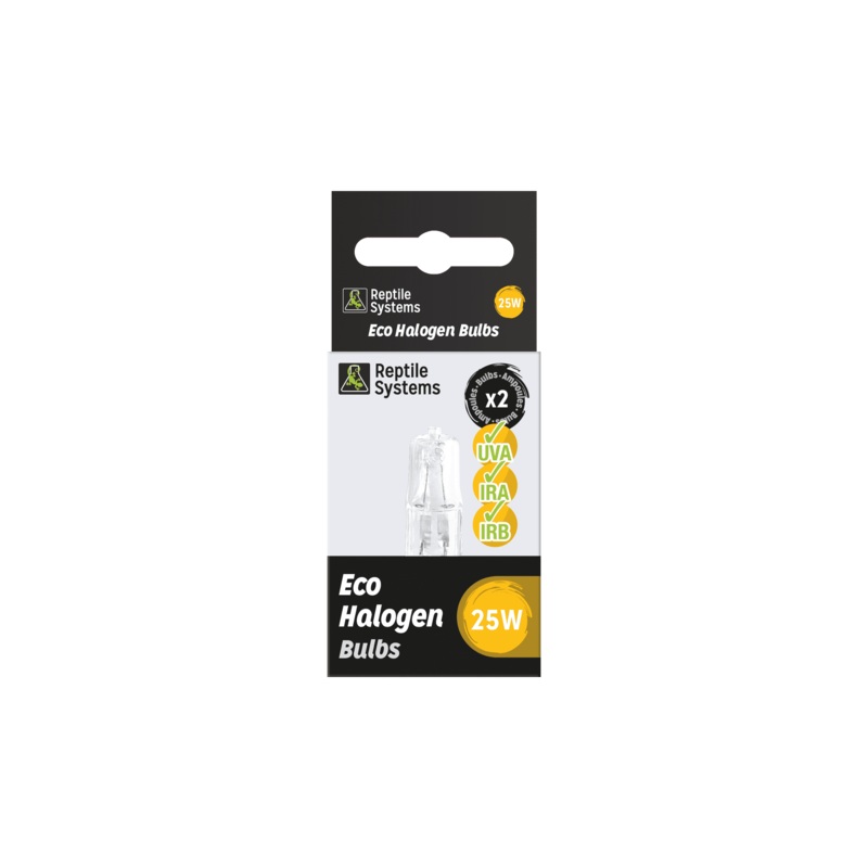 Reptile Systems Eco Halogen Replacement Lamps (Pack of 2) Basking White 25w