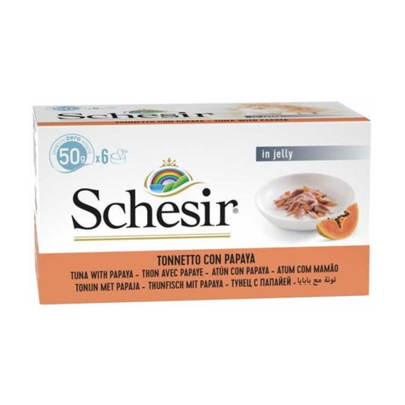Schesir Cat Multipack Can Tuna with Papaya-6x50g[Weight – 6x50g]