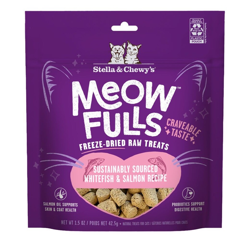 Stella & Chewy’s Meowfulls Whitefish & Salmon Cat Treats 1.5 oz