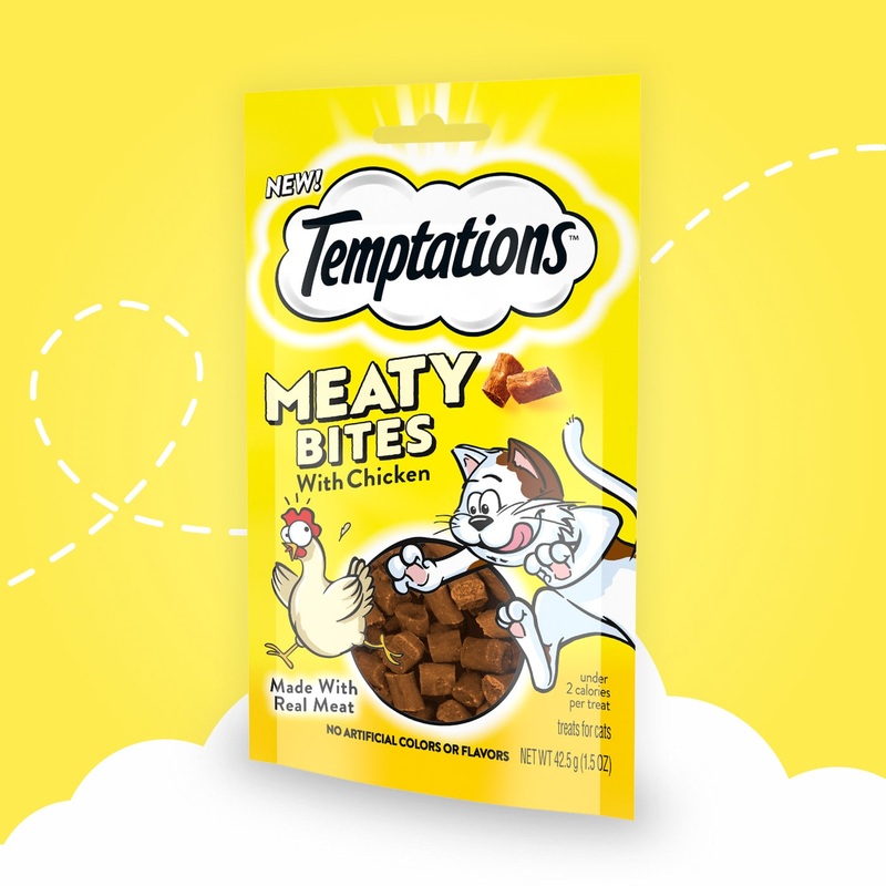 Temptations Treats Meaty Bites Chicken Flavor Cat Treats 1.5 oz