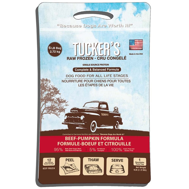Tucker’s Raw/Frozen Beef & Pumpkin Patties 6lb